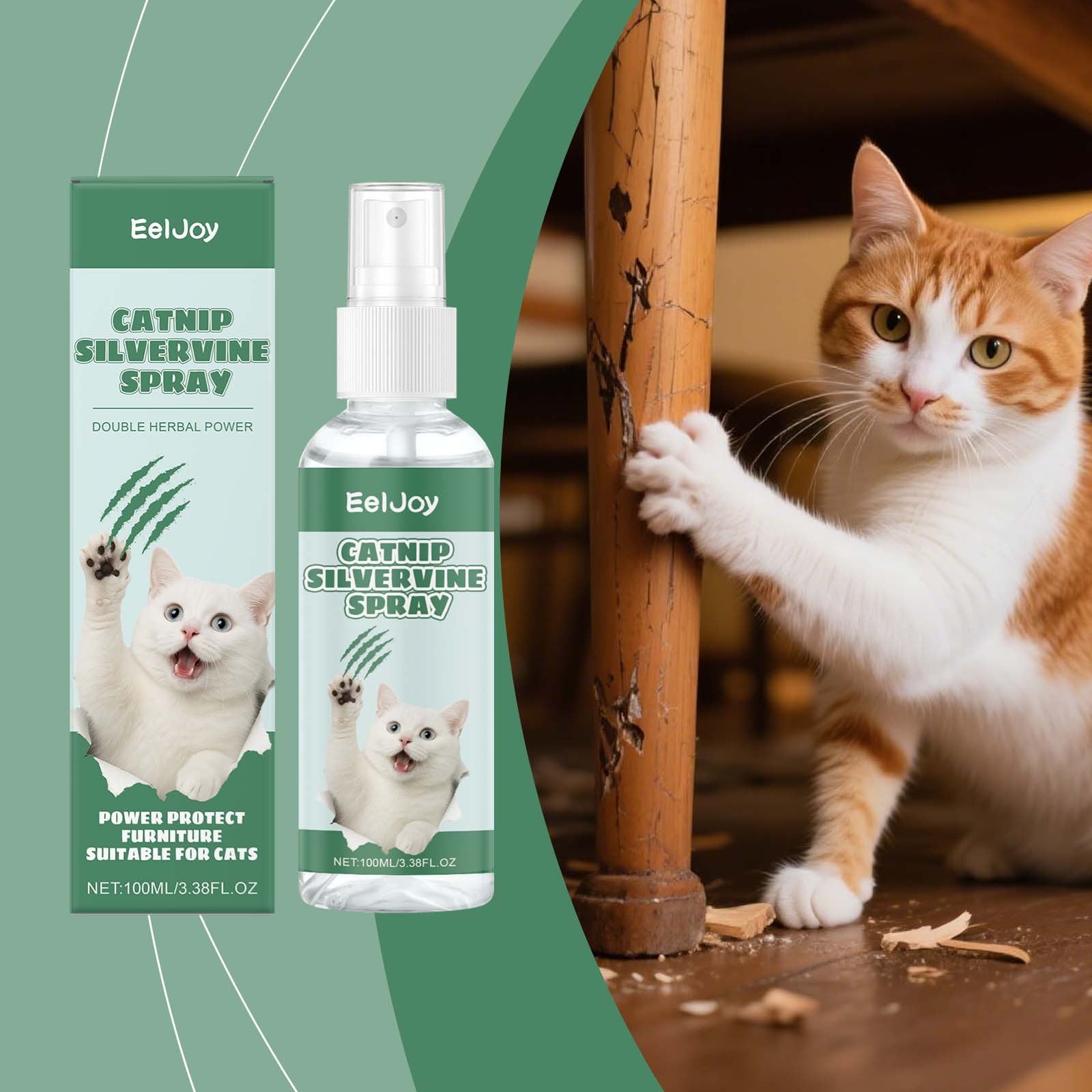 Eeljoy Cat Anti Scratch Spray Gentle Behavior Correction Formula