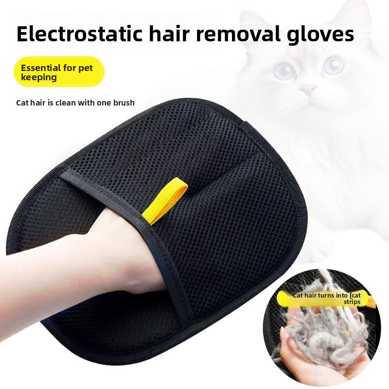Dog and Cat fur grooming gloves